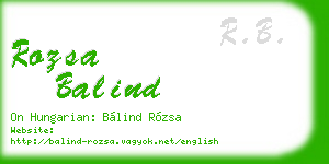 rozsa balind business card